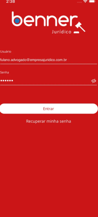 screenshot of Benner Juridico